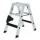 MUNK Aluminium-Stufenstehleiter beidseitig begehbar mit clip-step-1
