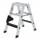 MUNK Aluminium-Stufenstehleiter beidseitig begehbar mit clip-step R13-1