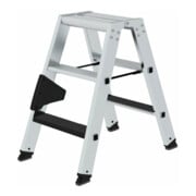 MUNK Aluminium-Stufenstehleiter beidseitig begehbar mit clip-step R13