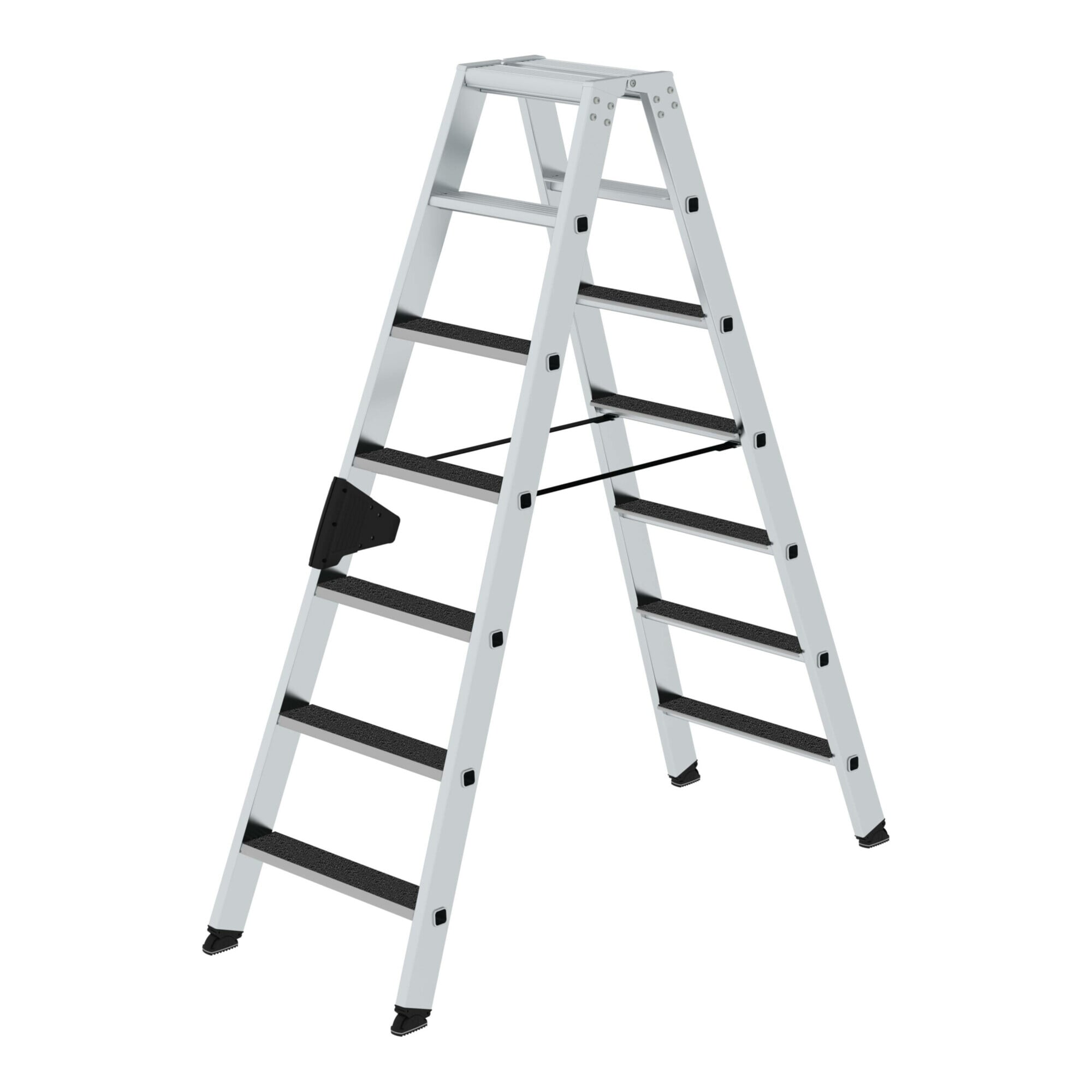 MUNK Aluminium-Stehleiter beidseitig begehbar clip-step R13 2 x 7 Stufen