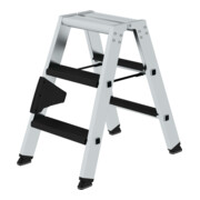 MUNK Aluminium-Stufenstehleiter beidseitig begehbar mit relax Step