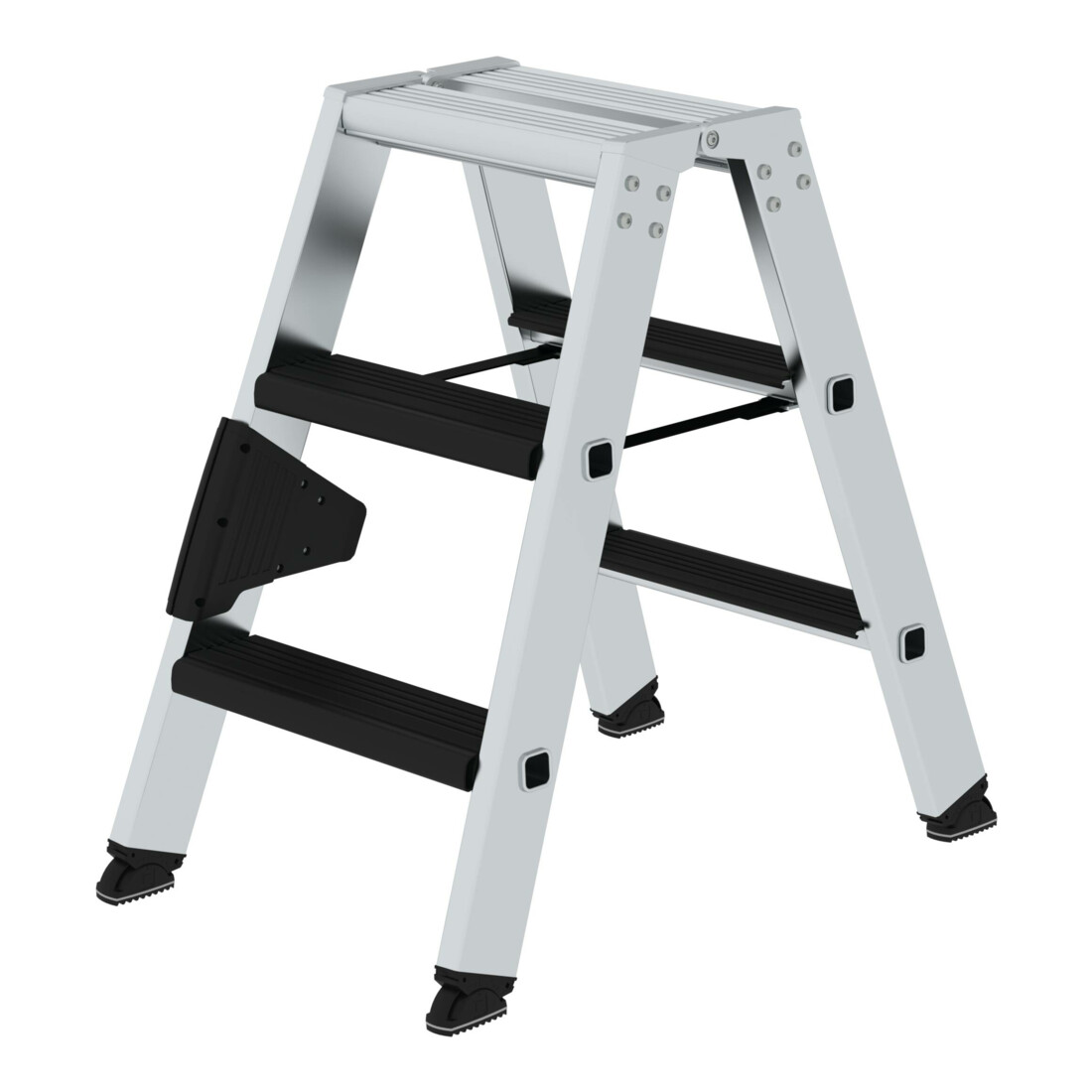 MUNK Aluminium-Stufenstehleiter beidseitig begehbar mit relax Step