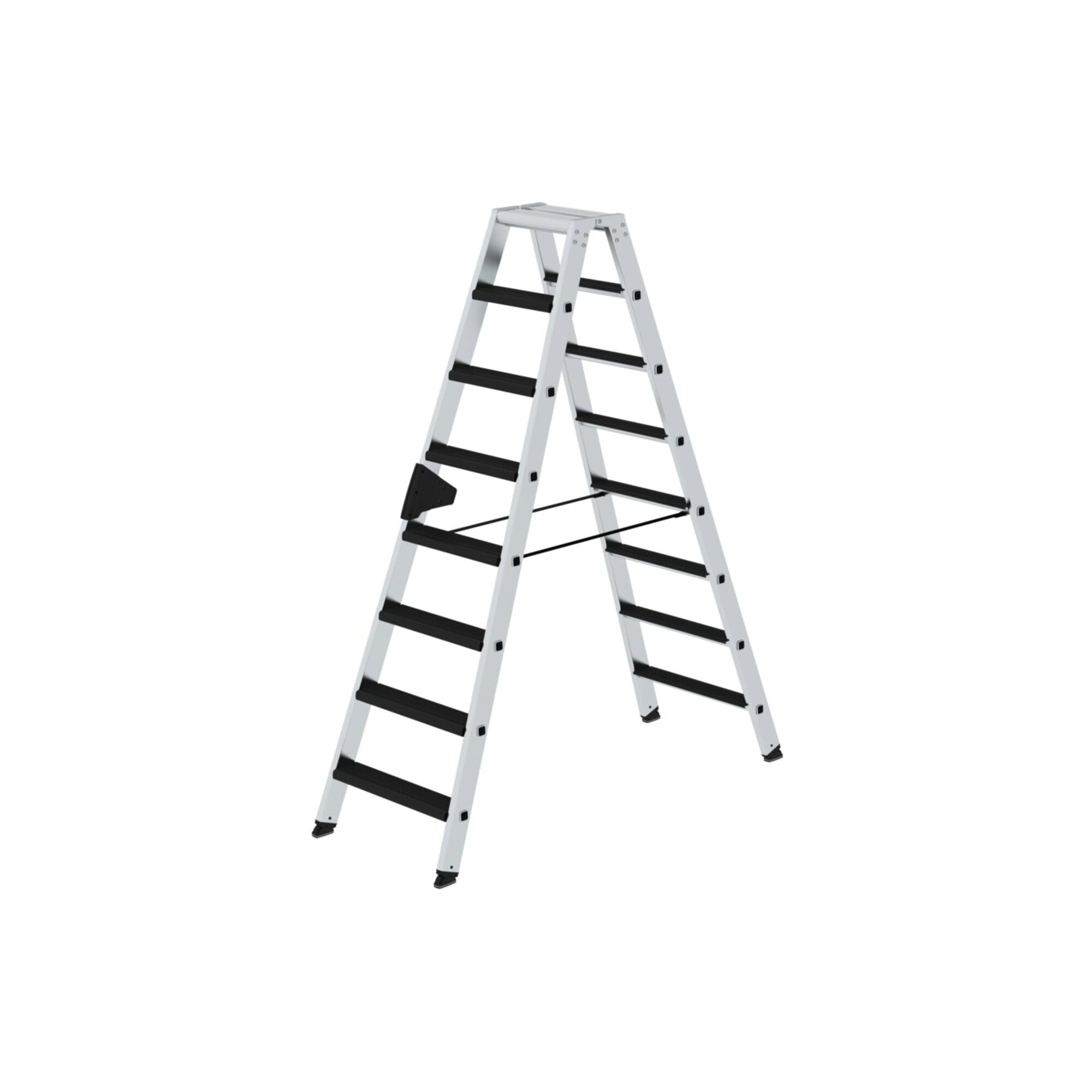MUNK Aluminium-Stehleiter beidseitig begehbar relax step 2 x 8 Stufen
