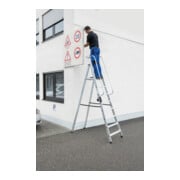 MUNK Aluminium-Stufenstehleiter einseitig begehbar-2