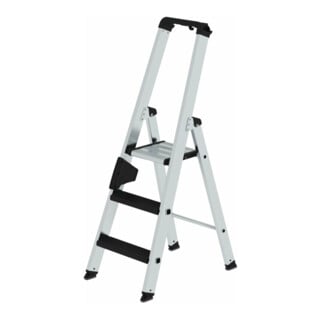 MUNK Aluminium-Stufenstehleiter einseitig begehbar mit relax Step