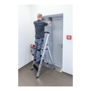 MUNK Aluminium-Stufenstehleiter einseitig begehbar mit relax Step-2