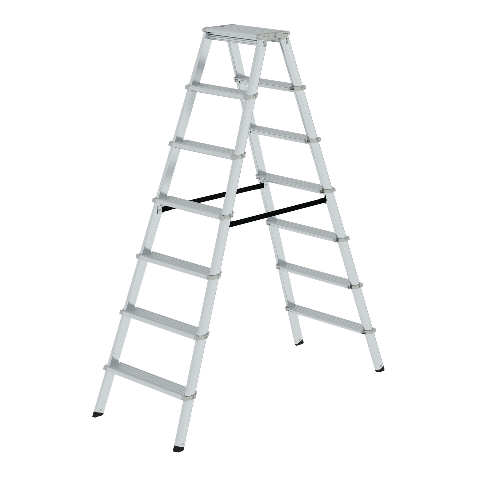 MUNK Aluminium-Stehleiter ML beidseitig begehbar 2 x 7 Stufen