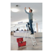 MUNK Aluminium-Stufenstehleiter ML einseitig begehbar-2
