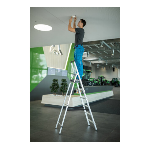 MUNK Aluminium-Stufenstehleiter ML einseitig begehbar