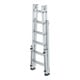 MUNK Aluminium-Stehleiter treppengängig 4 ausschiebbaren Holmen 2 x 6 Sprossen