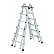 MUNK Aluminium-Teleskopleiter 4-teilig 4 x 6 Sprossen