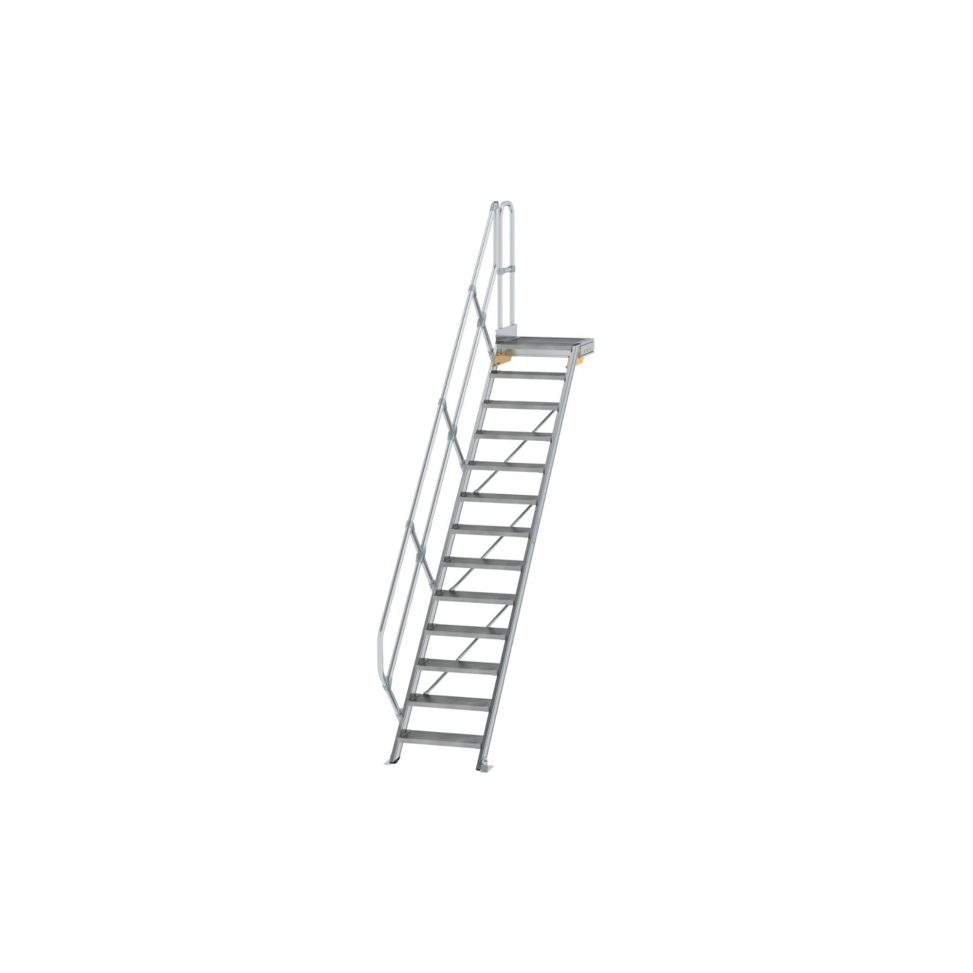 MUNK Aluminium-Treppe Plattform 45° 13 Stufen