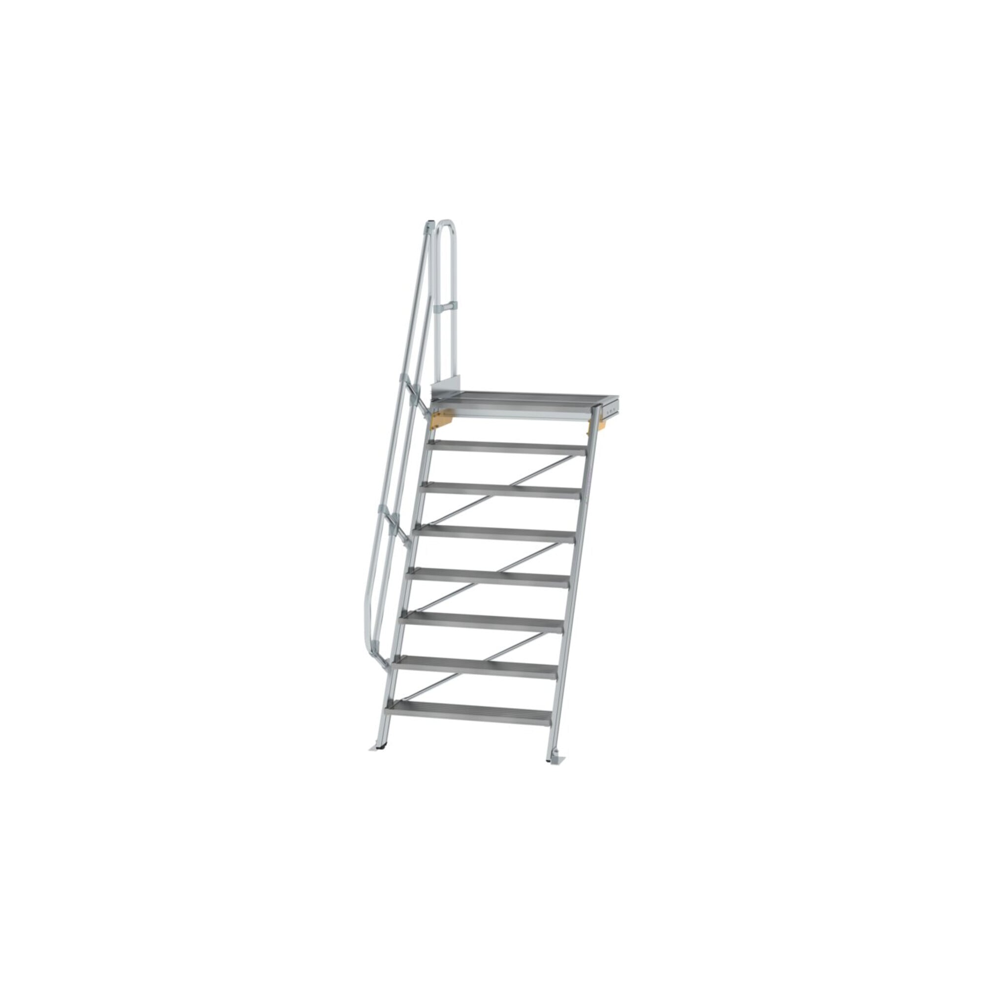 MUNK Aluminium-Treppe Plattform 60° 8 Stufen