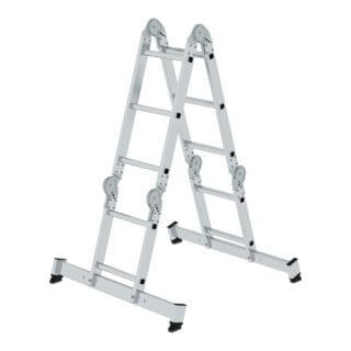 MUNK Aluminium-Vielzweckleiter vierteilig mit nivello ® -Traverse