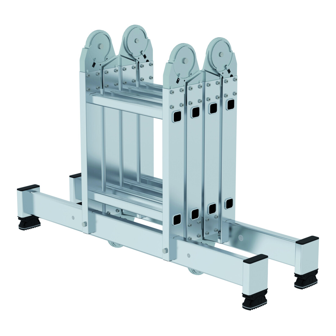 MUNK Aluminium-Vielzweckleiter 4-teilig nivello®-Traverse 4 x 2 Sprossen