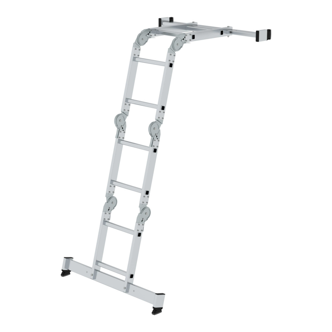 MUNK Aluminium-Vielzweckleiter 4-teilig nivello®-Traverse 4 x 2 Sprossen