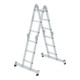 MUNK Aluminium-Vielzweckleiter 4-teilig nivello®-Traverse 4 x 3 Sprossen