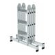 MUNK Aluminium-Vielzweckleiter 4-teilig nivello®-Traverse 4 x 3 Sprossen
