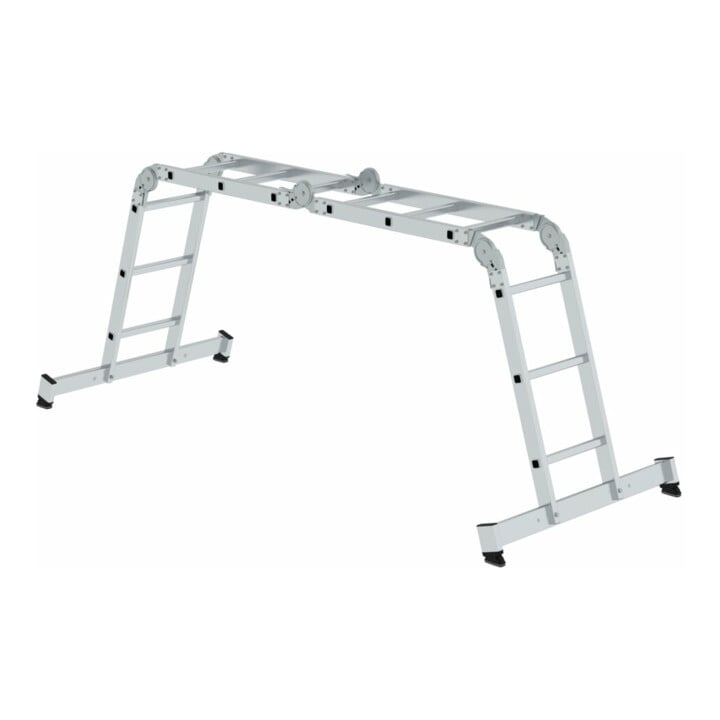 MUNK Aluminium-Vielzweckleiter 4-teilig nivello®-Traverse 4 x 3 Sprossen