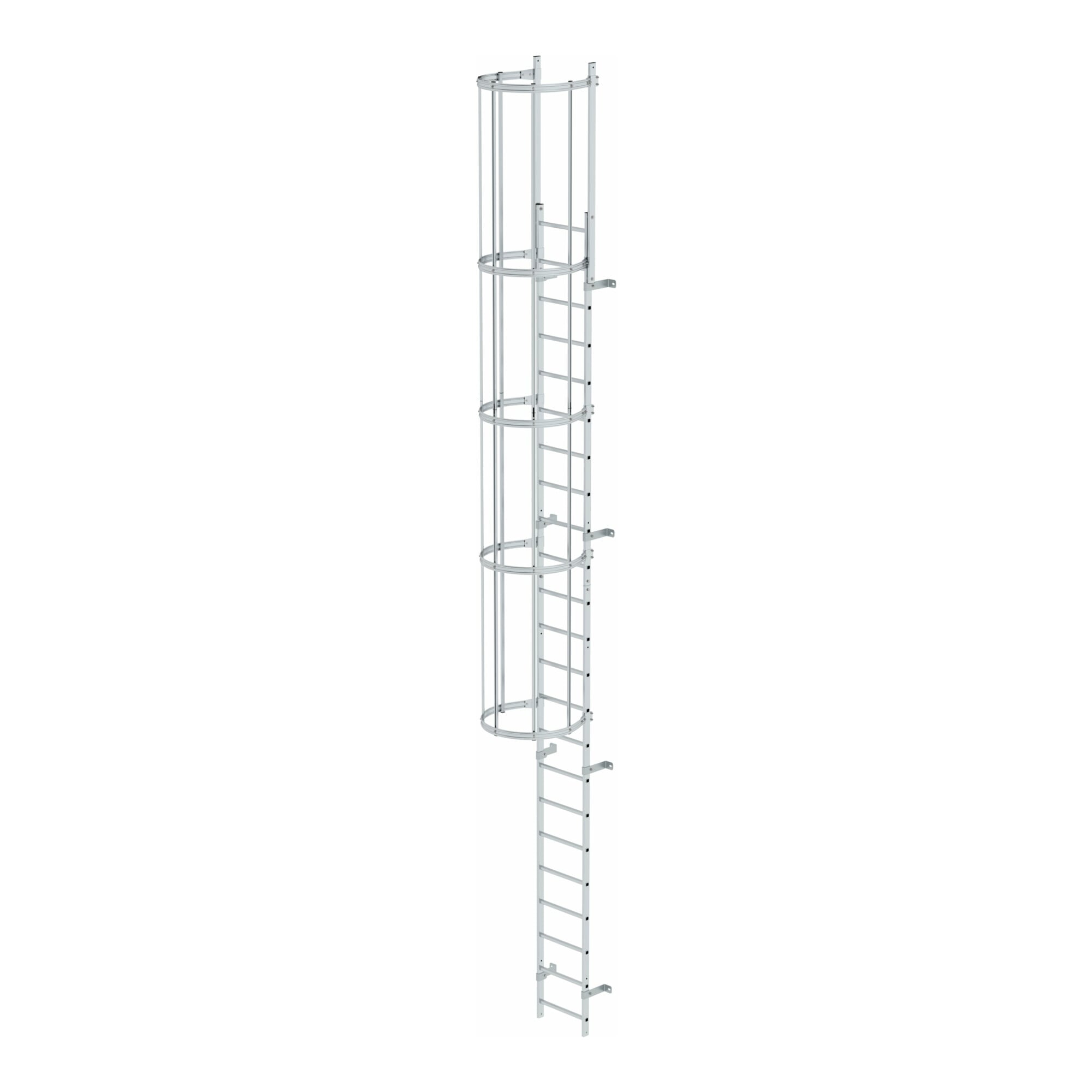 MUNK Einzügige Steigleitern Steighöhe 6,44 m Aluminium blank