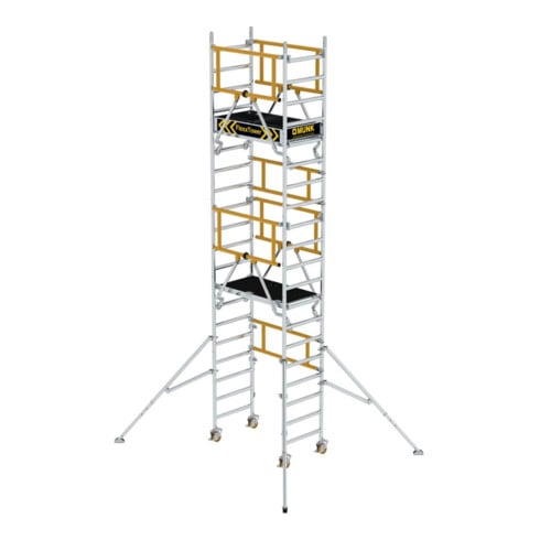 MUNK Günzburger FlexxTower SG ergo mit vorlaufendem Geländer Plattformhöhe 4,10 m