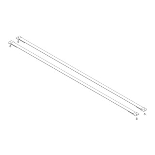 MUNK Günzburger Spreizsicherung Gurtband 1268 mm mit Befestigungsplatten 1 Satz = 2 Stück, inkl.