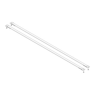 MUNK Günzburger Spreizsicherung Gurtband 1322 mm mit Befestigungsplatten 1 Satz = 2 Stück, inkl.
