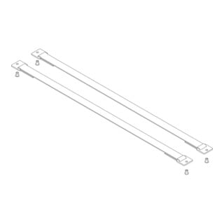 MUNK Günzburger Spreizsicherung Gurtband 674 mm mit Befestigungsplatten 1 Satz = 2 Stück, inkl.