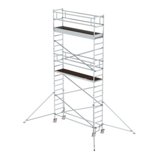 MUNK Günzburger Steigtechnik Alu-Rollgerüst mit Ausleger Plattformen im 2m-Abstand Plattform-Höhe 5,45 m Länge 3,00 m