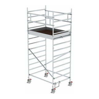 MUNK Aluminium-Rollgerüst mit Fahrbalken und Doppelplattform