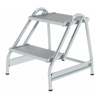 MUNK Aluminium-Arbeitspodest einseitig begehbar: Aluminium geriffelt