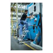 MUNK Aluminium-Arbeitspodest einseitig begehbar: Aluminium geriffelt-3