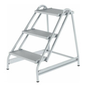 MUNK Aluminium-Arbeitspodest einseitig begehbar: Aluminium geriffelt