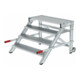 MUNK Aluminium-Arbeitspodest fahrbar Aluminium Stufenbreite 1000 mm 4 Stufen-1