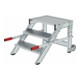 MUNK Aluminium-Arbeitspodest fahrbar Aluminium Stufenbreite 600 mm 3 Stufen-1