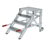 MUNK Aluminium-Arbeitspodest fahrbar Aluminium Stufenbreite 600 mm 4 Stufen