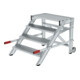 MUNK Aluminium-Arbeitspodest fahrbar Aluminium Stufenbreite 800 mm 4 Stufen-1