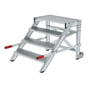 MUNK Aluminium-Arbeitspodest fahrbar Aluminium Stufenbreite 800 mm 4 Stufen