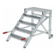 MUNK Aluminium-Arbeitspodest fahrbar Aluminium Stufenbreite 800 mm 5 Stufen-1