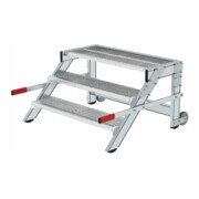 MUNK Aluminium-Arbeitspodest fahrbar Stufenbreite 1000 mm 3 Stufen
