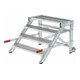MUNK Aluminium-Arbeitspodest fahrbar Stufenbreite 1000 mm 4 Stufen-1