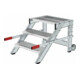 MUNK Aluminium-Arbeitspodest fahrbar Stufenbreite 600 mm 3 Stufen-1