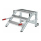 MUNK Aluminium-Arbeitspodest fahrbar Stufenbreite 800 mm 3 Stufen-1