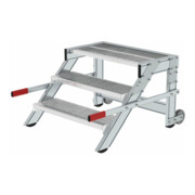 MUNK Aluminium-Arbeitspodest fahrbar Stufenbreite 800 mm 3 Stufen