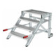 MUNK Aluminium-Arbeitspodest fahrbar Stufenbreite 800 mm 4 Stufen-1