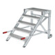 MUNK Aluminium-Arbeitspodest fahrbar Stufenbreite 800 mm 5 Stufen-1