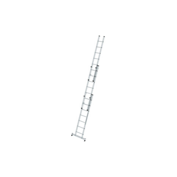 MUNK Günzburger Steigtechnik Aluminium-Mehrzweckleiter 3-teilig nivello®-Traverse 3 x 7 Sprossen