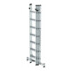MUNK Günzburger Steigtechnik Aluminium-Mehrzweckleiter 3-teilig nivello®-Traverse 3 x 7 Sprossen