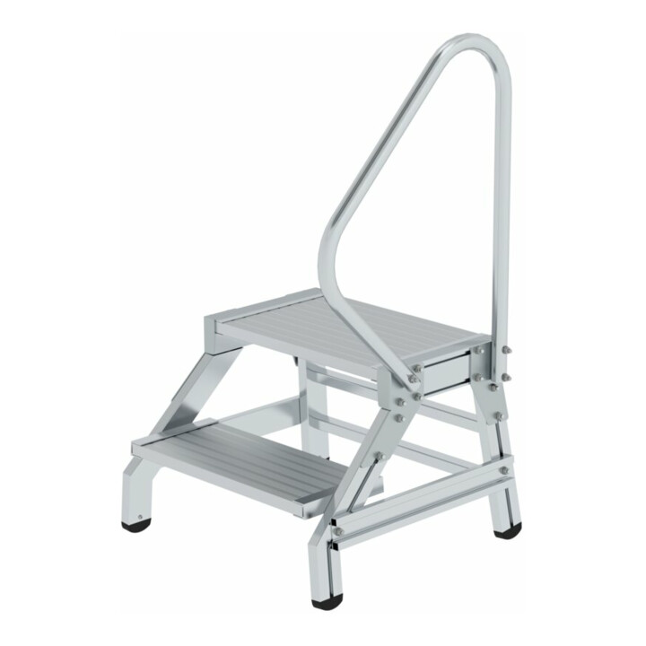 MUNK Aluminium-Montagetritt starr Handlauf 2 Stufen