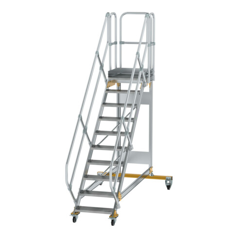 MUNK Günzburger Steigtechnik Aluminium-Plattformtreppe fahrbar 45° 10 Stufen